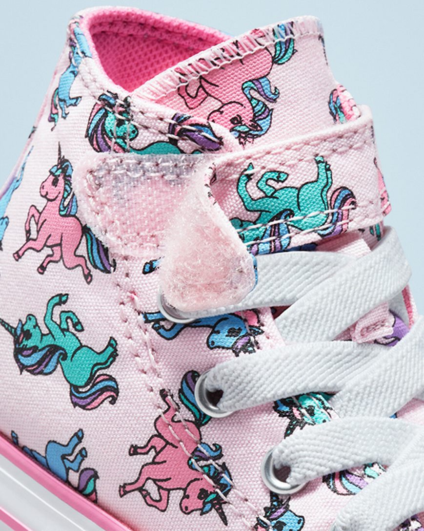 Girls' Converse Chuck Taylor All Star Easy-On Unicorns High Top Shoes Pink / Blue | AU 590C8H